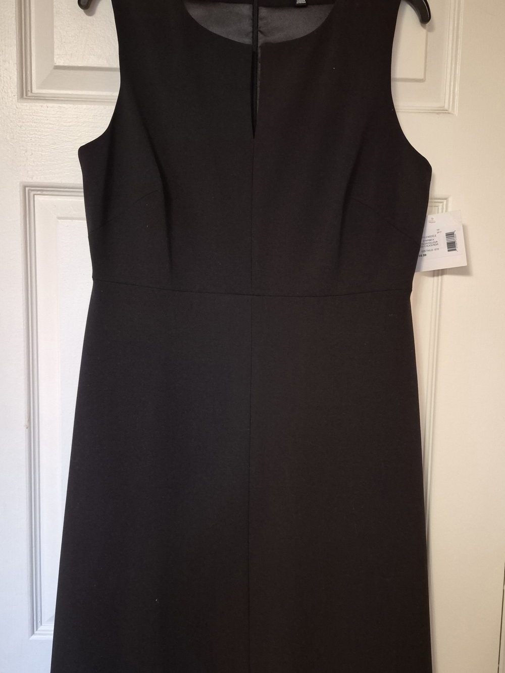 Ellen Tracy Black Sleeveless Midi Sheath Dress